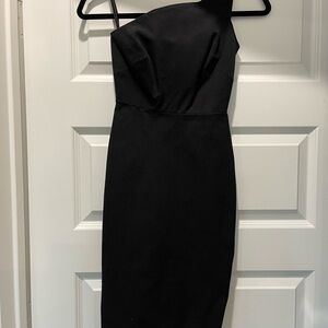 Roland Mouret Elegant Black One-Shoulder Dress